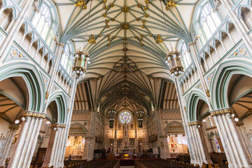 St. Dunstan's Basilica, Cathedral of the Diocese of Charlottetown in Charlottetown, Prince Edward Island, Canada. 