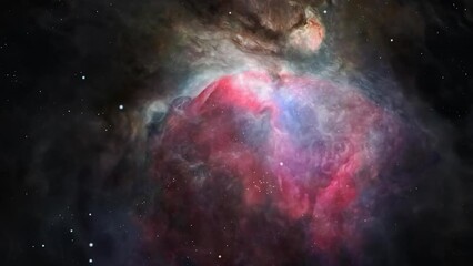 Wall Mural - cosmic flight into orion nebula