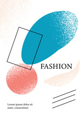 Wall Mural - Composition with texturing abstract. Minimalistic art and creativity with lines and geometric shapes. Aesthetics and elegance, fashion and style. Cartoon flat vector illustration