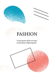 Wall Mural - Composition with texturing abstract. Minimalistic art and creativity. Aesthetics and elegance, fashion and glamour, beauty. Booklet, flyer and leaflet. Cartoon flat vector illustration