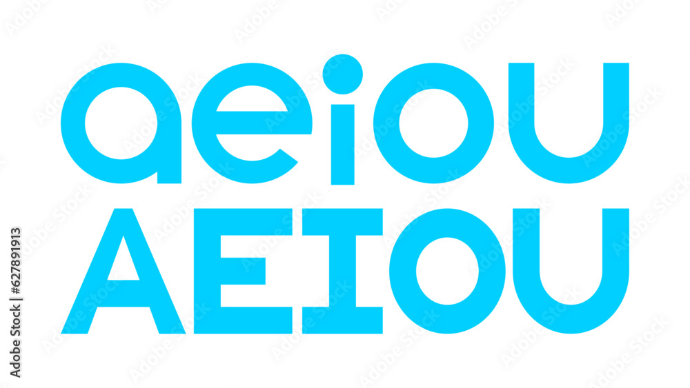 LETRAS VOCALES, TIPOGRAFIA TIPO ICONOS VECTORIALES PARA DISEÑOS ...