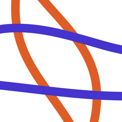 Orange And Blue Lines Decor Background 