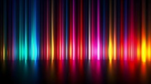 Colorful Spectrum Lights With Black Background. 8k Resolution. Best For Wide Banner, Poster, Header Website, Social Media, Editing Video, Background Presentation, Promotion And More