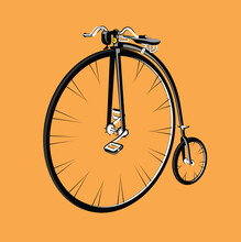 The Penny-Farthing Bicyle Illustration