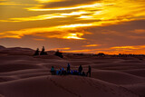 Fototapeta Zachód słońca - sunset in the desert