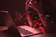 © FAMILY STOCK - Property values ​​are steadily declining. business downturn. company stocks fall in value, economic crisis, the global economy slows down, trading drops, high risk investments.