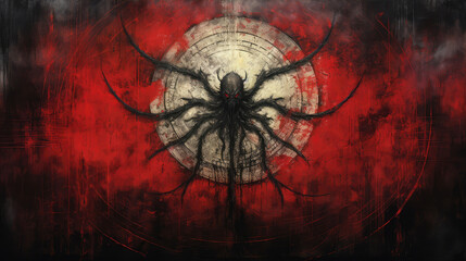 halloween spider on a dark background