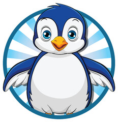 Wall Mural - cute penguin cartoon comic icon
