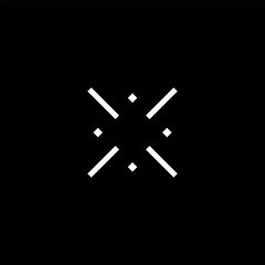 Poster - cyberpunk style cross target marker. futuristic gui cross target, aim, sight. hud aim, cyberpunk aes