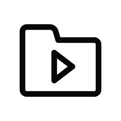 Sticker - Video data folder vector icon