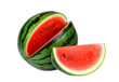 whole and slices watermelon isolated PNG