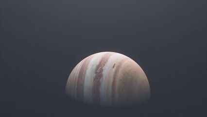 Wall Mural - Realistic Cinematic View of Planet Jupiter with Sun Flare