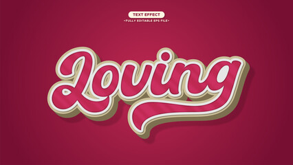 Poster - Loving 3D Typography Text Effect with Pink Color Theme