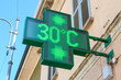 Temperature indication pharmacy sign indicate 30 degrees 40 50 centigrade
