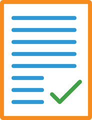 Poster - business letter outline icon 