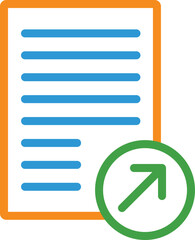 Poster - business letter outline icon 