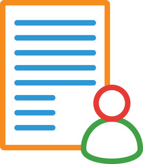 Poster - business letter outline icon 