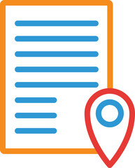 Poster - business letter outline icon 