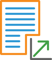 Poster - business letter outline icon 