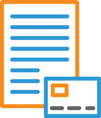 Poster - business letter outline icon 
