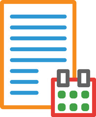Poster - business letter outline icon 