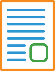 Poster - business letter outline icon 