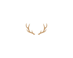 antler logo, deer logo, wild animal, deerhorn logo illustration vector