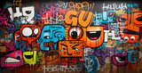 Fototapeta Młodzieżowe - Colorful Streetart Graffiti Wall background