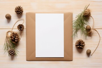 Poster - Christmas holiday card branch tree. Generate Ai