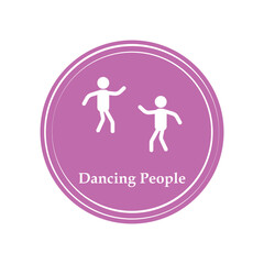 Wall Mural - dancing people icon vector