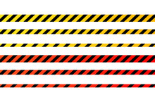 The Tape Is Dangerous. Flat, Color, Warning Tape, Forbidden Tape. Vector Illustration
