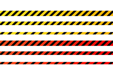 The tape is dangerous. Flat, color, warning tape, forbidden tape. Vector illustration