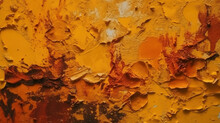 Abstract Orange Yellow Brown Background And Toned Cement Plaster Wall Surface. Generative Ai