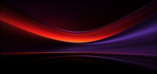 Wall Mural - 3d render, abstract background with colorful neon wavy lines