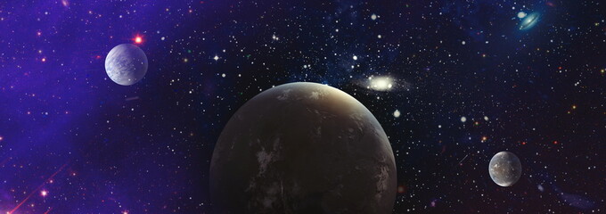 Wall Mural - stars of a planet and galaxy in a free space . bright star nebula. distant galaxy. abstract image. e