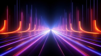 Fototapete - Generative AI : Abstract Light of technology background Hitech communication concept innovation background vector design.