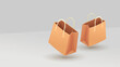 © ifh85 - brown paper bags flying on grey back