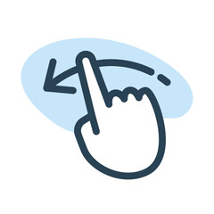 Poster - Swipe finger to left concept illustration line icon design editable vector eps10