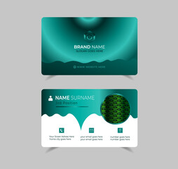  luxury business card template design. flat design corporate template. 