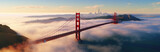Fototapeta  - Majestic Golden Gate Bridge in Moody Atmosphere