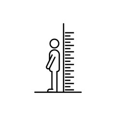 Measurement icon. Simple illustration. Measuring icon or logo in modern line style. High quality black outline pictogram for web site design and mobile apps.