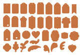 Fototapeta Na ścianę - Set of gift tags shapes, templates for cutting, cut file vector