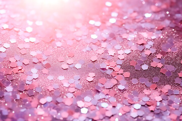 Wall Mural - abstract shiny pink background, ai generated