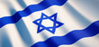 Illustration of a waving national flag of Israel