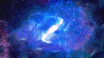 Wall Mural - 4K 3D Scenic Spiral Infinite Galaxy Outer Deep Space Nebula Tunnel Travel Center Moving Stars Nebula Animation. Flying In Nebula Universe Galaxy, star, night, sky, dust, planet Solar System.