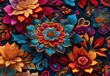 © Zahfran - Multicolor floral abstract pattern background
