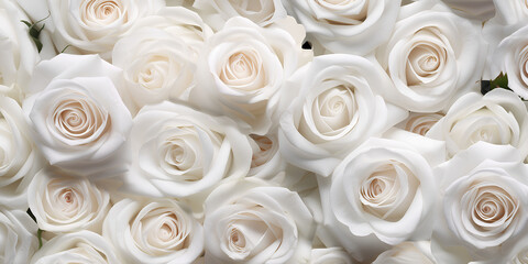  Natural white roses background.