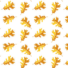 pattern with yellow oak leaf