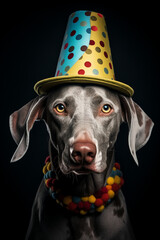 Sticker - dog with hat