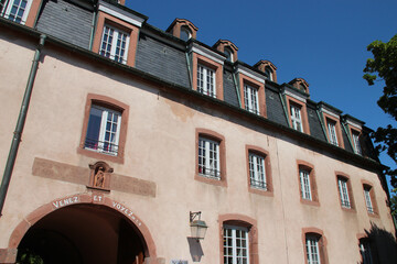 Canvas Print - convent at le mont-sainte-odile in alsace (france)